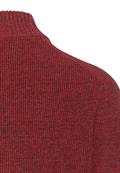Strick-Troyer in melierter Optik terra red