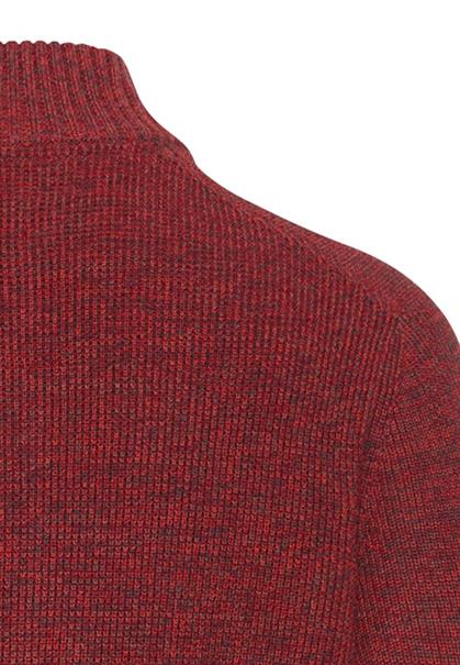 Strick-Troyer in melierter Optik terra red