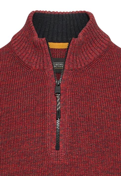 strick-troyer-in-melierter-optik-terra-red