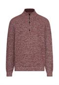 Strick-Troyer mit melierter Struktur amber red