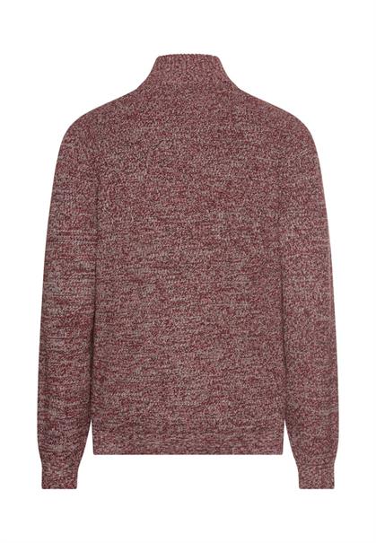 Strick-Troyer mit melierter Struktur amber red