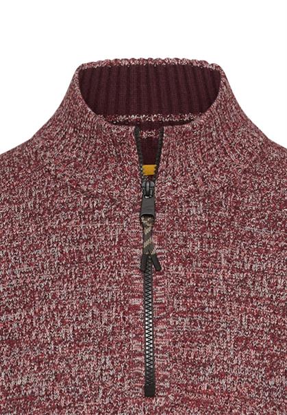 Strick-Troyer mit melierter Struktur amber red