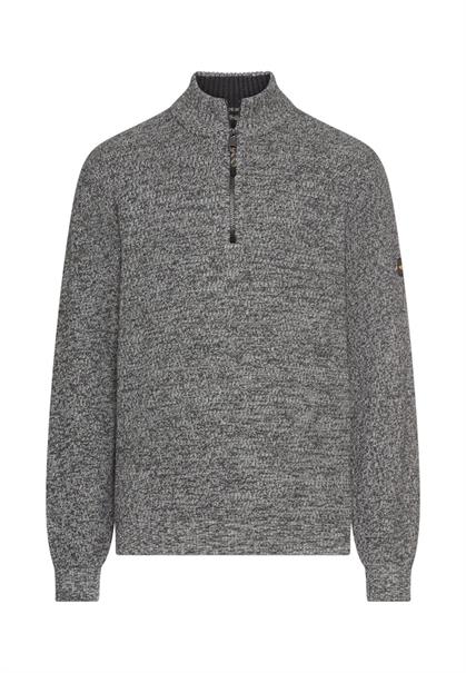 Strick-Troyer mit melierter Struktur asphalt