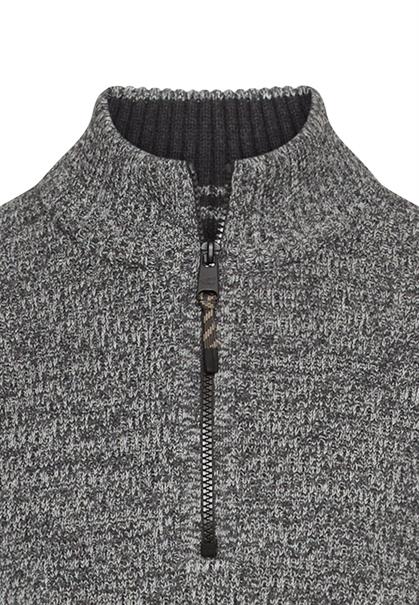 Strick-Troyer mit melierter Struktur asphalt