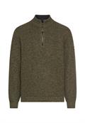 Strick-Troyer mit melierter Struktur forest green