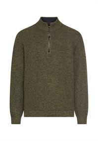 Strick-Troyer mit melierter Struktur forest green