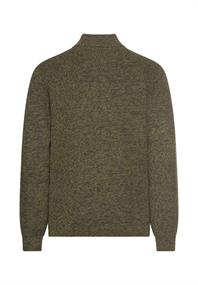 Strick-Troyer mit melierter Struktur forest green
