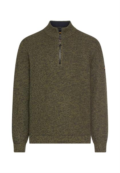 Strick-Troyer mit melierter Struktur forest green