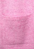 Strickcardigan mit Kapuze pink crush melange