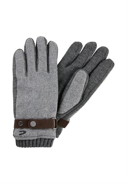 Strickhandschuhe mit Fleecefutter grey melange