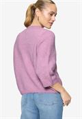 Strickjacke 3/4 Arm und Knöpfe lilac melange