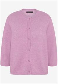 Strickjacke 3/4 Arm und Knöpfe lilac melange