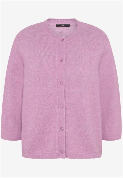 Strickjacke 3/4 Arm und Knöpfe lilac melange