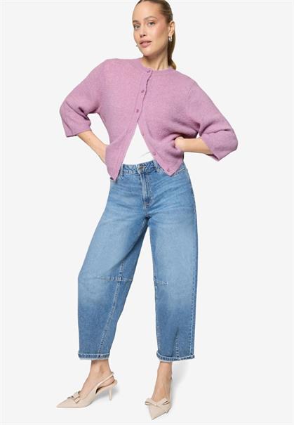 Strickjacke 3/4 Arm und Knöpfe lilac melange