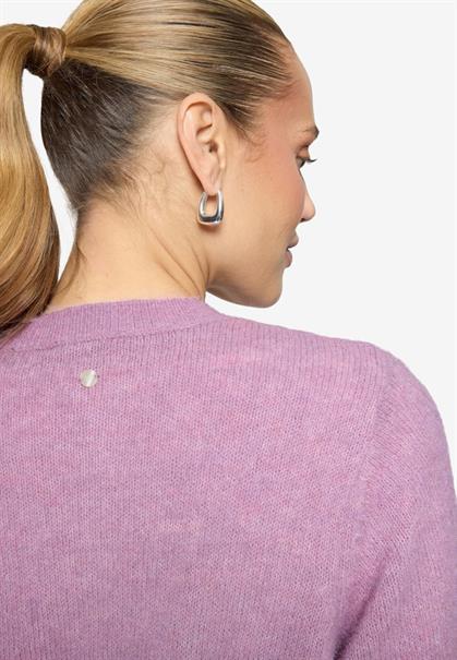 Strickjacke 3/4 Arm und Knöpfe lilac melange