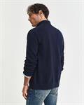 Strickjacke aus Baumwoll-Piqué evening blue