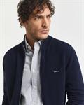 Strickjacke aus Baumwoll-Piqué evening blue