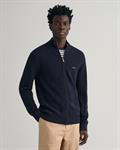 Strickjacke aus Baumwoll-Piqué evening blue