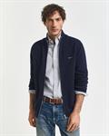 Strickjacke aus Baumwoll-Piqué evening blue