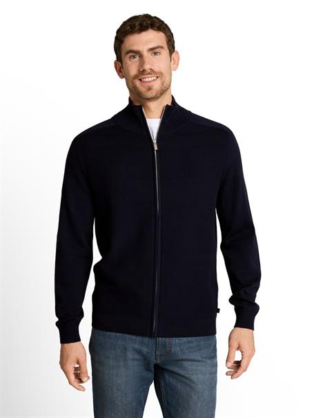 Strickjacke aus Baumwolle sky captain blue