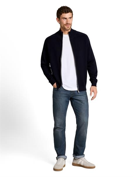 Strickjacke aus Baumwolle sky captain blue