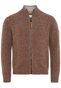 Strickjacke aus einem Merino-Wollmix nougat