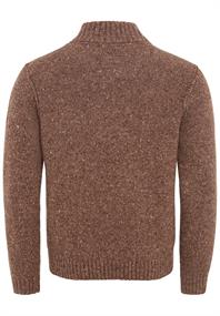 Strickjacke aus einem Merino-Wollmix nougat