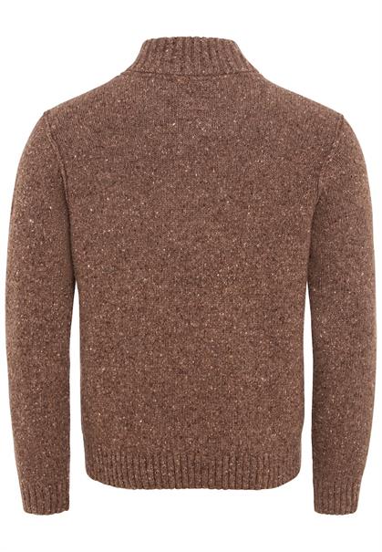Strickjacke aus einem Merino-Wollmix nougat