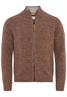 Strickjacke aus einem Merino-Wollmix nougat