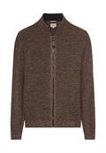 Strickjacke aus einem soften Baumwollmix dark brown