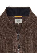 Strickjacke aus einem soften Baumwollmix dark brown
