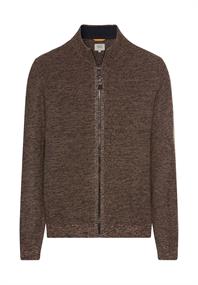 Strickjacke aus einem soften Baumwollmix dark brown