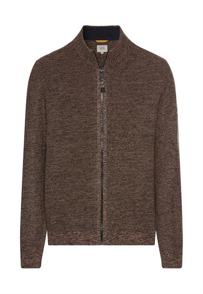 Strickjacke aus einem soften Baumwollmix dark brown