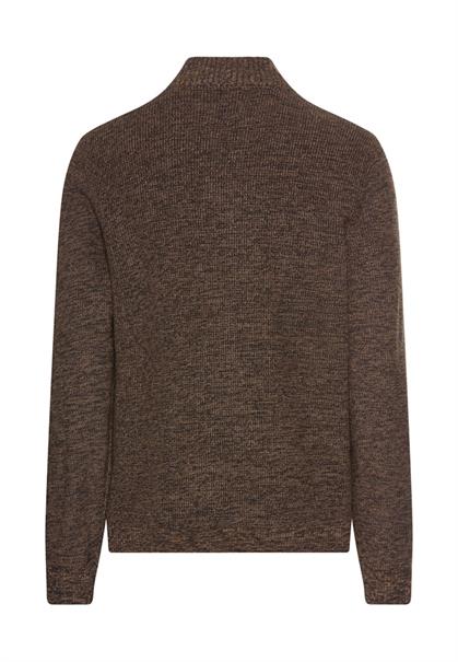 Strickjacke aus einem soften Baumwollmix dark brown
