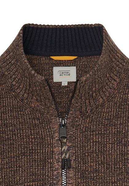 Strickjacke aus einem soften Baumwollmix dark brown