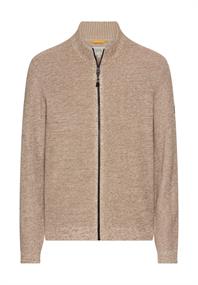 Strickjacke aus einem soften Baumwollmix oatmeal