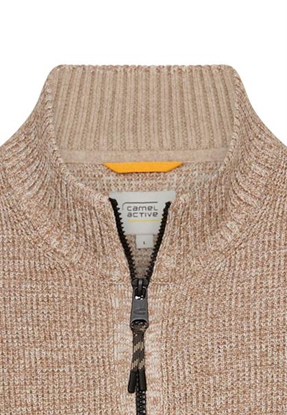 Strickjacke aus einem soften Baumwollmix oatmeal