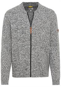 Strickjacke aus einem soften Baumwollmix stone gray