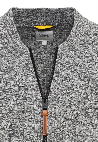 Strickjacke aus einem soften Baumwollmix stone gray