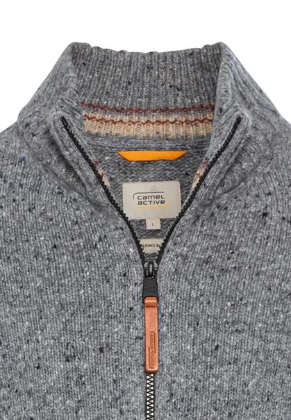 Strickjacke aus nachhaltiger Merinowolle rock grey