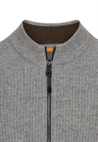Strickjacke aus reiner Lammwolle grey melange