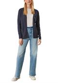Strickjacke aus Viskosemix blau