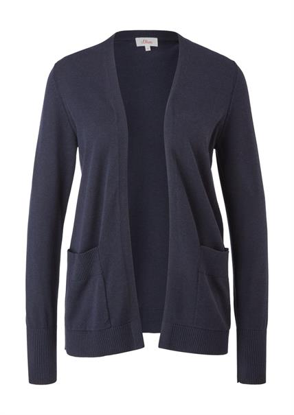 Strickjacke aus Viskosemix blau
