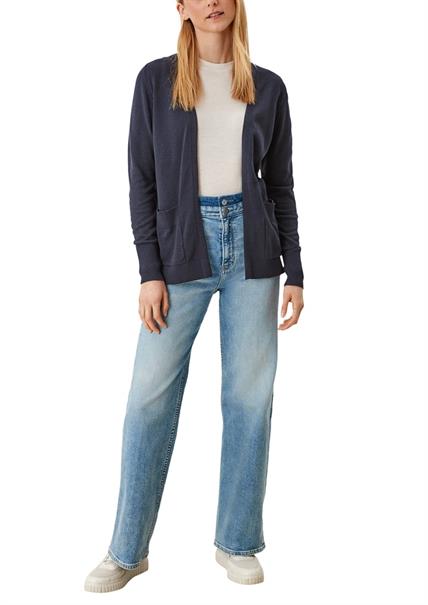 Strickjacke aus Viskosemix blau