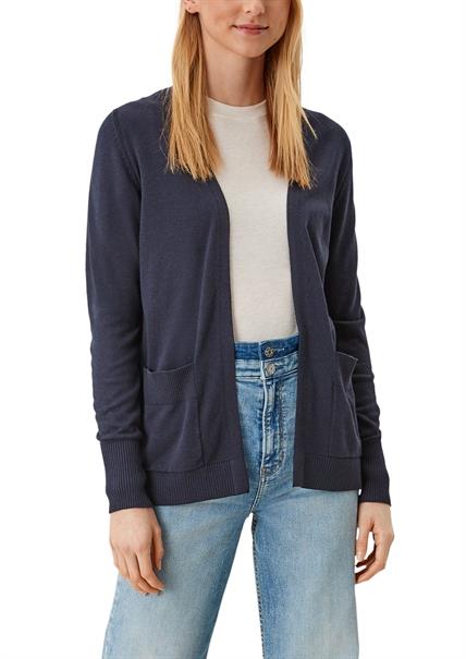 Strickjacke aus Viskosemix blau