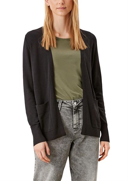Strickjacke aus Viskosemix schwarz