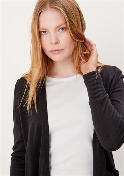 Strickjacke aus Viskosemix schwarz