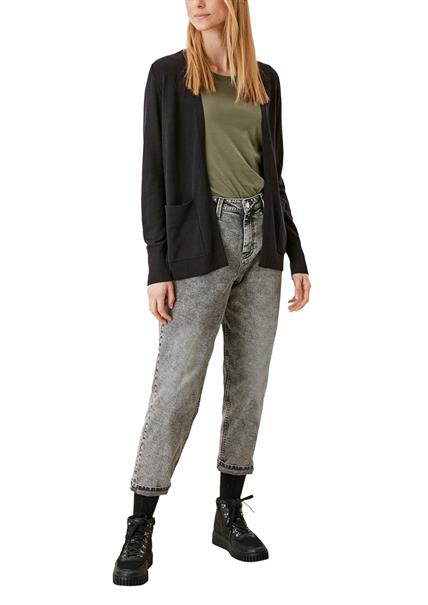 Strickjacke aus Viskosemix schwarz