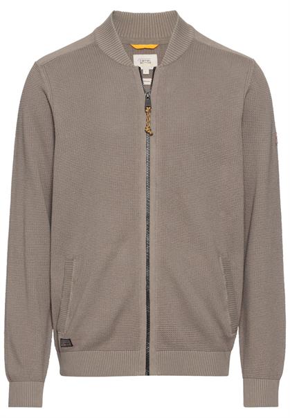Strickjacke aus zertifiziertem organic Cotton rock grey