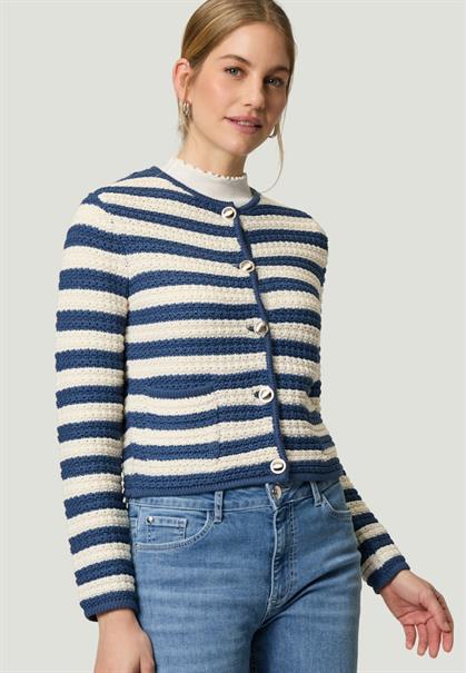 Strickjacke creamdark blue